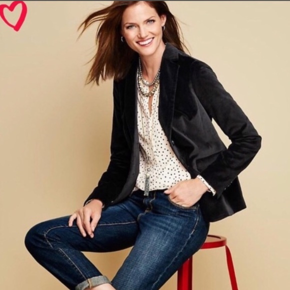 Talbots Jackets & Blazers - New Talbots Black Velvet Blazer SZ 24W